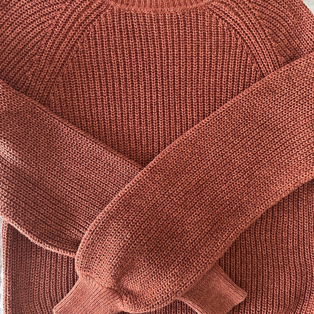 GAP Women's Brick Red Crew Neck Sweater